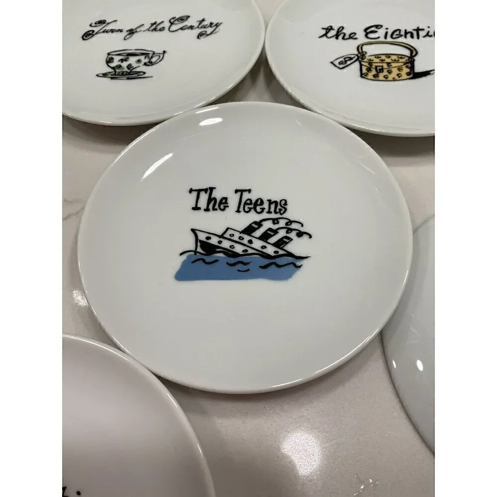 Pottery Barn China Millennium Coasters Set of 5 Coasters 4”